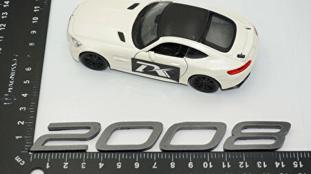 DK Tuning Peugeot Yeni 2008 Bagaj 3M 3D Koyu Gri ABS Yazı Logo