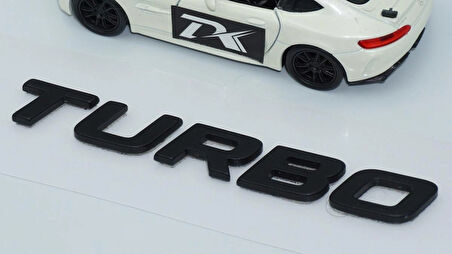 DK Tuning Turbo Siyah ABS Bagaj Yazı Logo 12X1,8cm