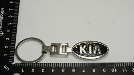 Kia Logo Krom Metal Çift Yön Anahtarlık Orjinal Ürün