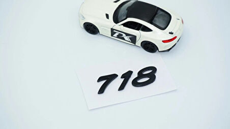 DK Tuning Porsche 718 Bagaj 3M 3D Siyah ABS Yazı Logo Amblem