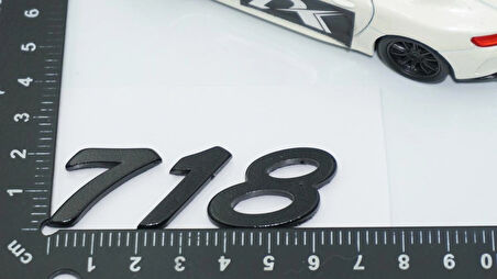 DK Tuning Porsche 718 Bagaj 3M 3D Siyah ABS Yazı Logo Amblem