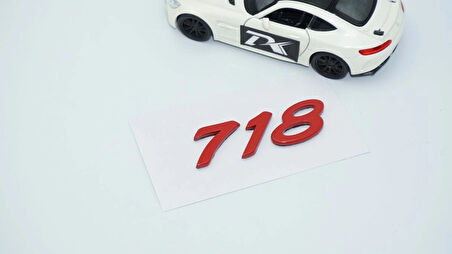 DK Tuning Porsche 718 Bagaj 3M 3D Kırmızı ABS Yazı Logo Amblem