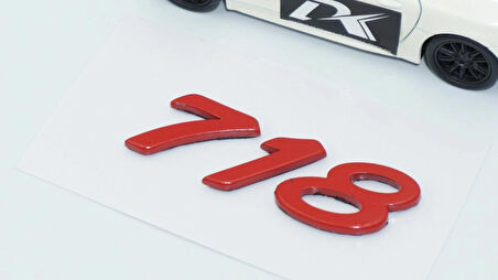 DK Tuning Porsche 718 Bagaj 3M 3D Kırmızı ABS Yazı Logo Amblem