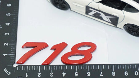 DK Tuning Porsche 718 Bagaj 3M 3D Kırmızı ABS Yazı Logo Amblem