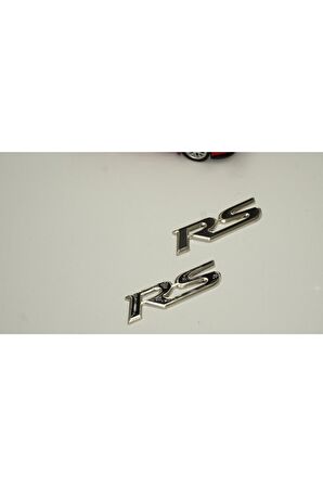 Renault Rs Çamurluk Yanı Logo Krom Metal Amblem Arma Seti
