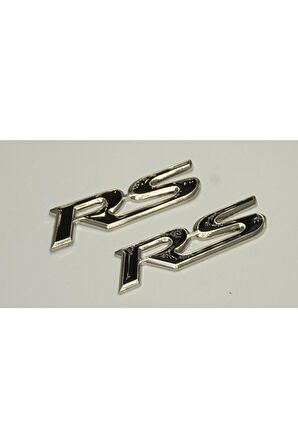 Renault Rs Çamurluk Yanı Logo Krom Metal Amblem Arma Seti
