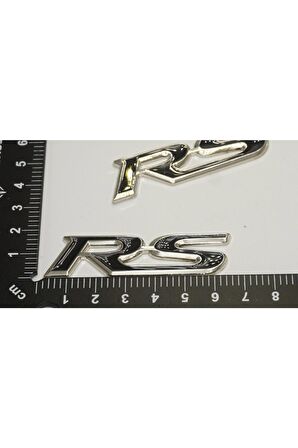 Renault Rs Çamurluk Yanı Logo Krom Metal Amblem Arma Seti