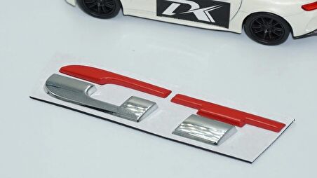 DK Tuning GT Bagaj Krom Kırmızı ABS 3M 3D Bagaj Yazı Logo