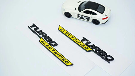 DK Tuning Benz Turbo Electrified Çamurluk Yanı Sarı Logo Amblem