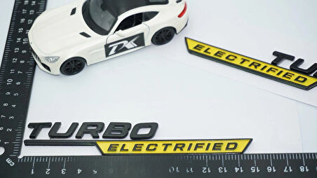 DK Tuning Benz Turbo Electrified Çamurluk Yanı Sarı Logo Amblem