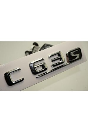 C 63s Bagaj Krom Metal 3m 3d Yazı Logo