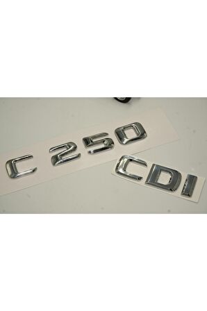 Benz C 250 Cdi Bagaj Krom Metal 3m 3d Yazı Logo