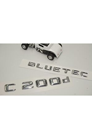 Benz C 200d Bluetec Bagaj Krom Metal 3m 3d Yazı Logo