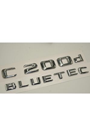 Benz C 200d Bluetec Bagaj Krom Metal 3m 3d Yazı Logo