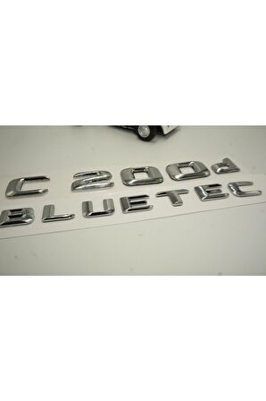 Benz C 200d Bluetec Bagaj Krom Metal 3m 3d Yazı Logo