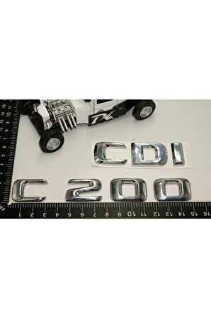 Benz C 200 Cdi Bagaj Krom Metal 3m 3d Yazı Logo