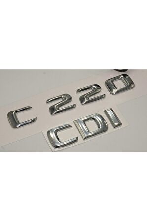 Benz C 220 Cdi Bagaj Krom Metal 3m 3d Yazı Logo