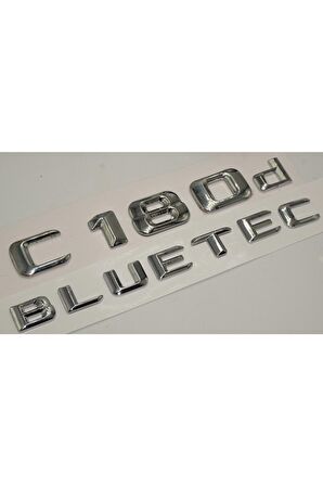 Benz C 180d Bluetec Bagaj Krom Metal 3m 3d Yazı Logo