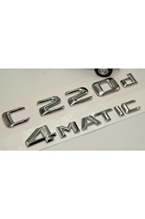 Benz C 220d 4matic Bagaj Krom Metal 3m 3d Yazı Logo
