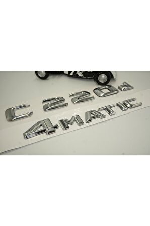 Benz C 220d 4matic Bagaj Krom Metal 3m 3d Yazı Logo