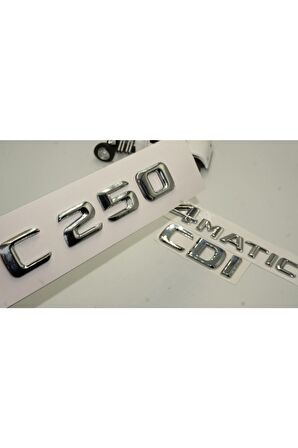 Benz C 250 4matic Cdı Bagaj Krom Metal 3m 3d Yazı Logo