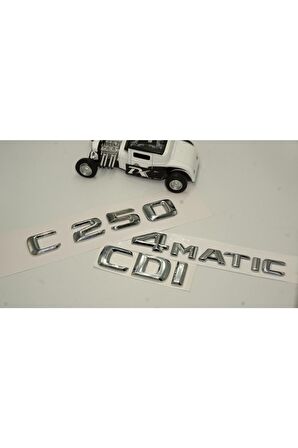 Benz C 250 4matic Cdı Bagaj Krom Metal 3m 3d Yazı Logo