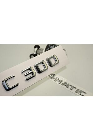 Benz C 300 4matic Bagaj Krom Metal 3m 3d Yazı Logo