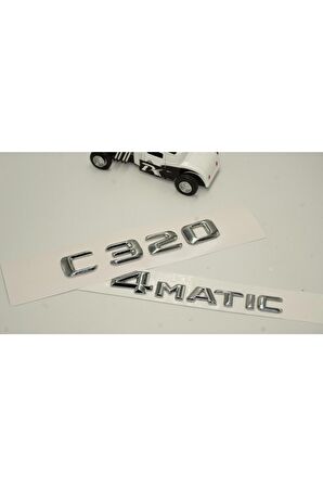 Benz C 320 4matic Bagaj Krom Metal 3m 3d Yazı Logo