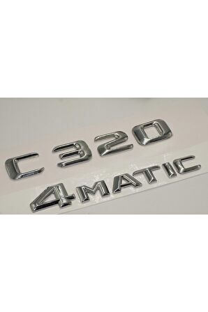 Benz C 320 4matic Bagaj Krom Metal 3m 3d Yazı Logo