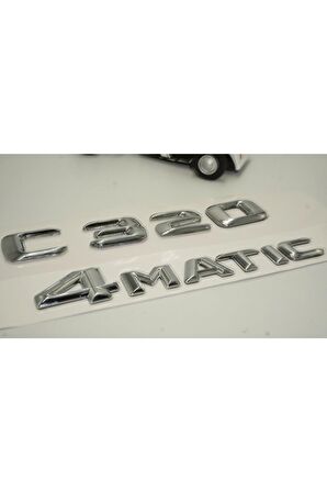 Benz C 320 4matic Bagaj Krom Metal 3m 3d Yazı Logo
