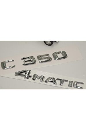 Benz C 350 4matic Bagaj Krom Metal 3m 3d Yazı Logo