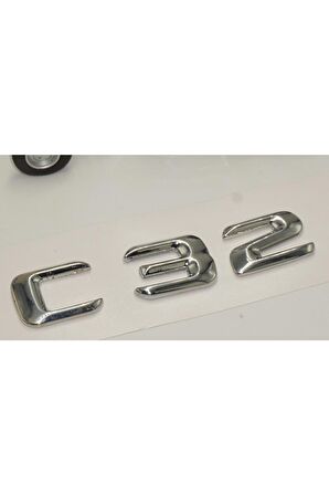 Benz C32 Bagaj Krom Metal 3m 3d Yazı Logo
