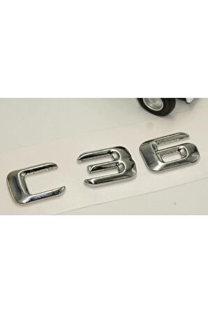 Benz C36 Bagaj Krom Metal 3m 3d Yazı Logo