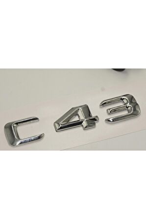 Benz C43 Bagaj Krom Metal 3m 3d Yazı Logo