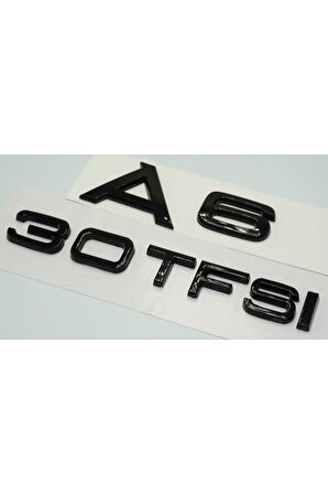Audi A6 30 Tfsi Parlak Siyah Abs 3m 3d Bagaj Yazı Logo Orjinal Ürün