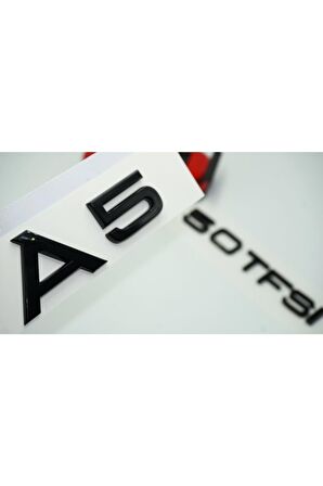 Audi A5 50 Tfsi Parlak Siyah Abs 3m 3d Bagaj Yazı Logo Orjinal Ürün