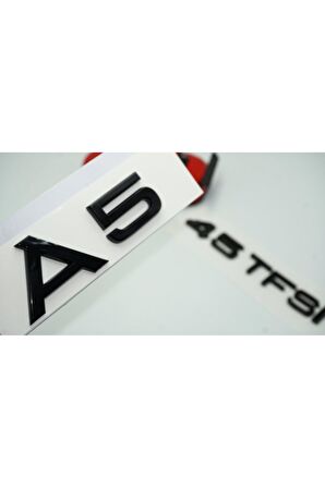 Audi A5 45 TFSi Parlak Siyah ABS 3M 3D Bagaj Yazı Logo Ürün