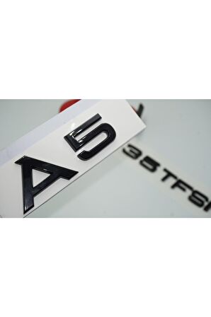 Audi A5 35 Tfsi Parlak Siyah Abs 3m 3d Bagaj Yazı Logo Orjinal Ürün