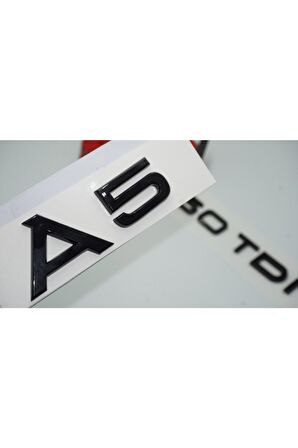 Audi A5 50 Tdi Parlak Siyah Abs 3m 3d Bagaj Yazı Logo Orjinal Ürün