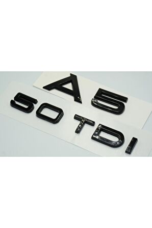 Audi A5 50 Tdi Parlak Siyah Abs 3m 3d Bagaj Yazı Logo Orjinal Ürün