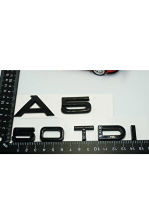 Audi A5 50 Tdi Parlak Siyah Abs 3m 3d Bagaj Yazı Logo Orjinal Ürün