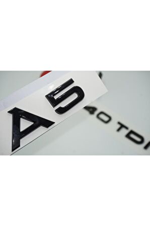 Audi A5 40 Tdi Parlak Siyah Abs 3m 3d Bagaj Yazı Logo Orjinal Ürün