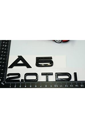 Audi A5 2.0 Tdi Parlak Siyah Abs 3m 3d Bagaj Yazı Logo Orjinal Ürün