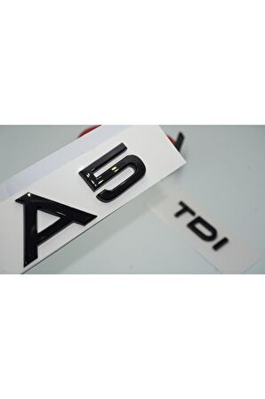 Audi A5 Tdi Parlak Siyah Abs 3m 3d Bagaj Yazı Logo Orjinal Ürün