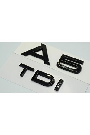 Audi A5 Tdi Parlak Siyah Abs 3m 3d Bagaj Yazı Logo Orjinal Ürün