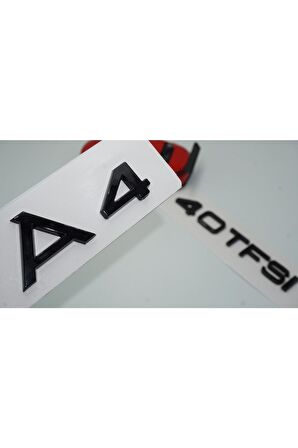 Audi A4 40 Tfsi Parlak Siyah Abs 3m 3d Bagaj Yazı Logo Orjinal Ürün