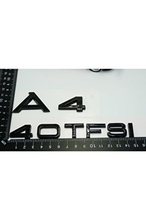 Audi A4 40 Tfsi Parlak Siyah Abs 3m 3d Bagaj Yazı Logo Orjinal Ürün