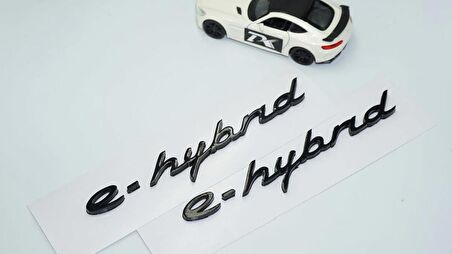 DK Tuning Porsche E Hybrid Çamurluk 3M 3D Siyah ABS Yazı Logo Amblem