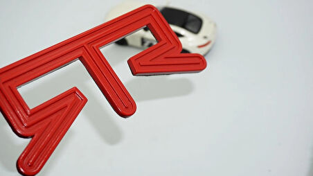 DK Tuning Mustang RTR Bagaj Kırmızı Logo Arma Ford İle Uyumlu