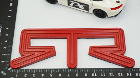 DK Tuning Mustang RTR Bagaj Kırmızı Logo Arma Ford İle Uyumlu